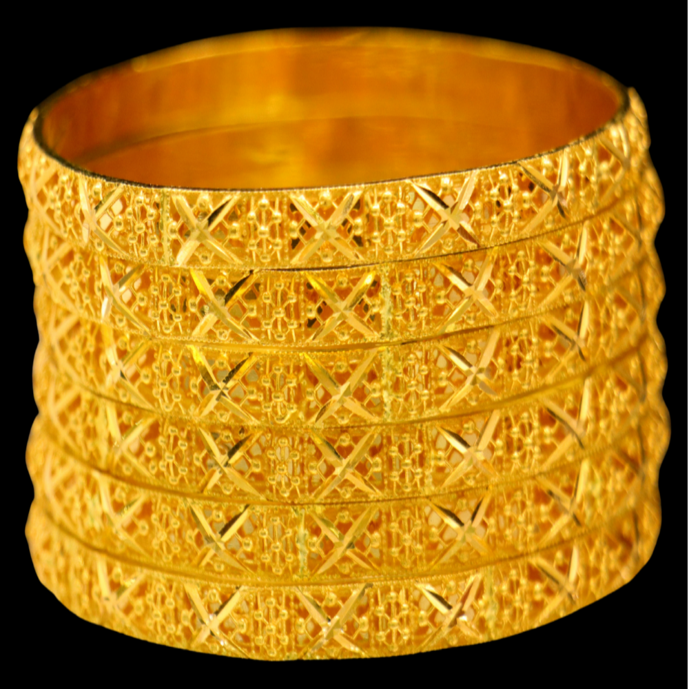 21K Gold Bangle Set, S (19) – SD27343